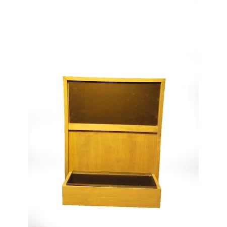 Parche Wall Mounted Chalkboard Key Rack with Planting Tray, Walnut PA2812690